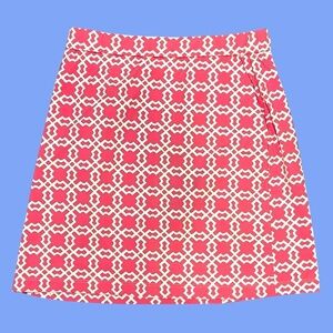 Vintage Katherine Way Patterned Mini Skirt with Pockets Medium